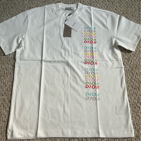 Dior Multicolor Logo White T-Shirt - Picture 1 of 5